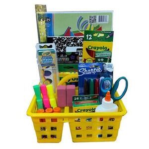 Art Smart Kids Teacher School Desk Supplies Gift Basket Classroom Survival Kit